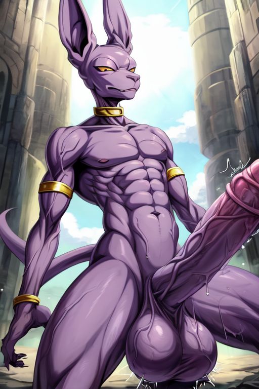 ai_generated beerus big_balls big_penis cocky69 dragon_ball_super excessive_size hyper_penis long_penis muscular veins_on_dick veiny_balls veiny_muscles veiny_penis