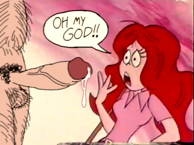 belt big_dick cum cum_drip edit erect_penis hair little_red little_red_riding_hood penis pink_shirt pubic_hair red_hair screenshot_edit the_magical_mystery_trip_through_little_red's_head time_for_timer unseen_male vein