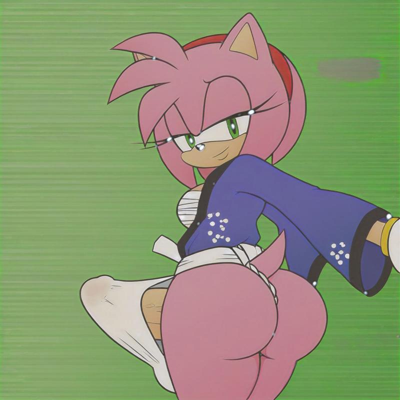 1futa ai_generated amy_rose ass ass big_ass big_breasts big_butt breasts erection erection_under_clothes erection_under_loincloth fundoshi fundoshi_futanari fundoshilover101 futanari happi_(clothing) huge_ass huge_butt sarashi sega sonic_(series)