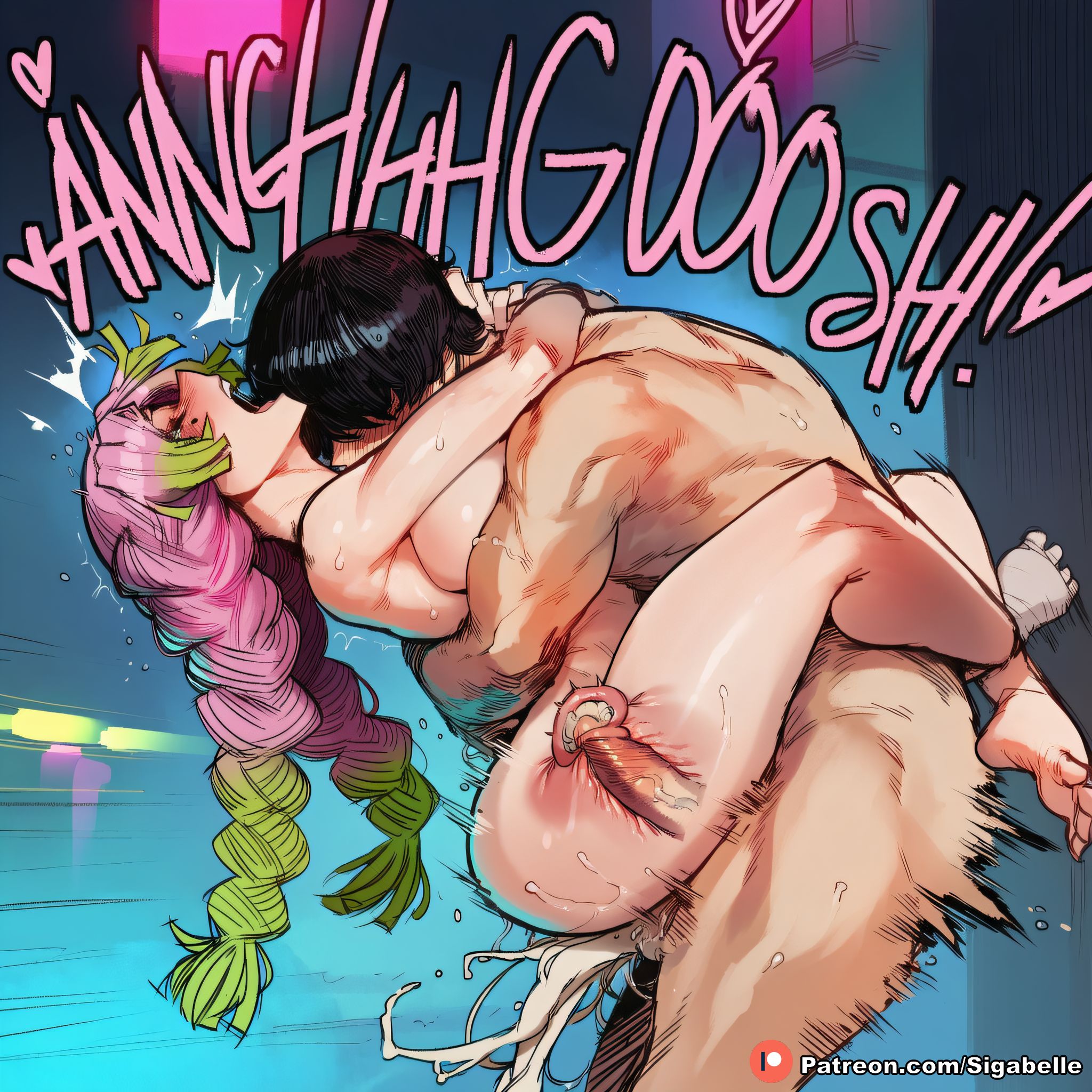 1girls, ai assisted, ai generated, anime, anime style, big ass, big breasts, braid, braids, breasts, caption, carrying, carrying position, cling, clitoris, comic, comic page, cum, cum dump, cum in pussy, cum inside, cum slut, cumdump, curvaceous, curvaceous body, curvaceous female, curvaceous figure, demon slayer, dialogue, female, female focus, fit female, girl, girly, green hair, hentai, hourglass figure, hug, huge ass, huge breasts, hugging, kanroji mitsuri, kimetsu no yaiba, leg lock, male, manga, manga page, mitsuri kanroji, one night stand, patreon, pink hair, pounding, pussy, rough sex, screaming, sex slave, sexy, shiny, sigabelle, speech bubble, stand and carry position, standing, standing sex, story, text, text bubble, two tone hair, uncensored, upright straddle, vagina, vaginal penetration, vaginal sex, voluptuous, voluptuous female, waifu, waifu diffusion, x-ray