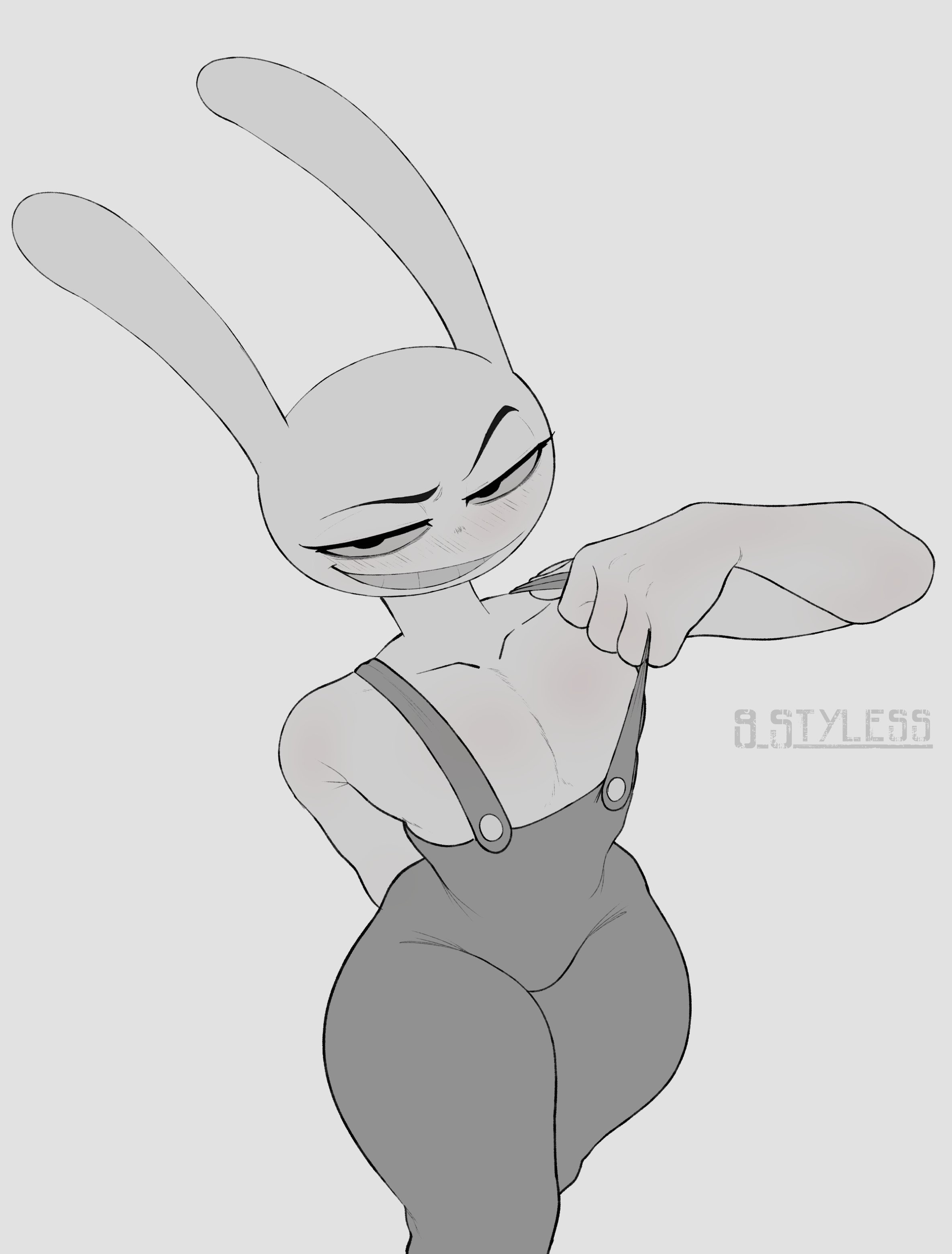 9 styless, anthro, furry, glitch productions, jax (the amazing digital circus), male only, rabbit, solo, the amazing digital circus, thick thighs, voluptuous, voluptuous male