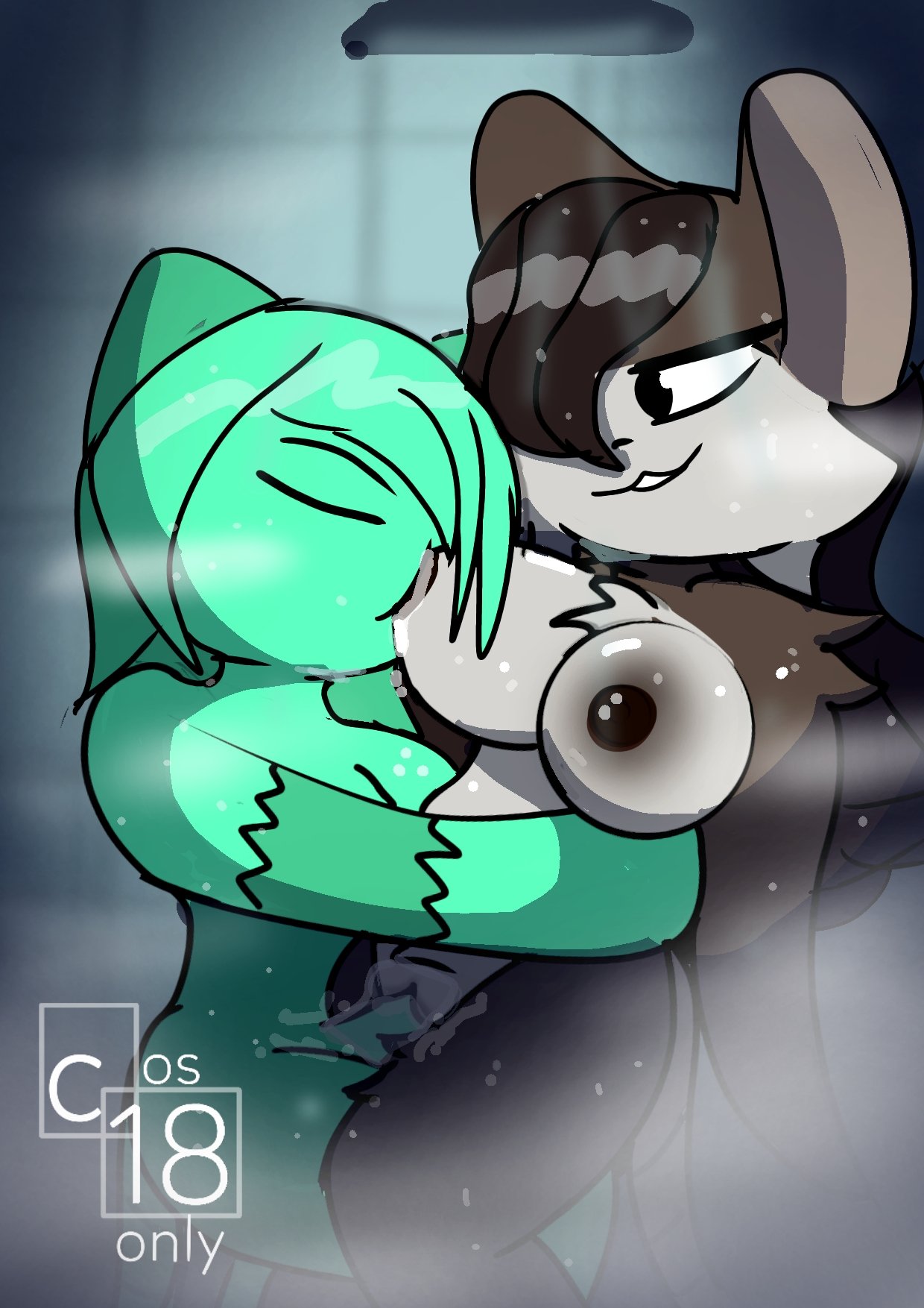 1boy 1girls 2022 alexa_drawsart bathroom custer_(gteven_das) fanart female femboy femboy_on_female furry green_body green_skin gteven_das male male/female male_on_female melody_(alexa_drawsart) mouse n_hiss ninedr oc original original_character sex vaginal_sex yiff