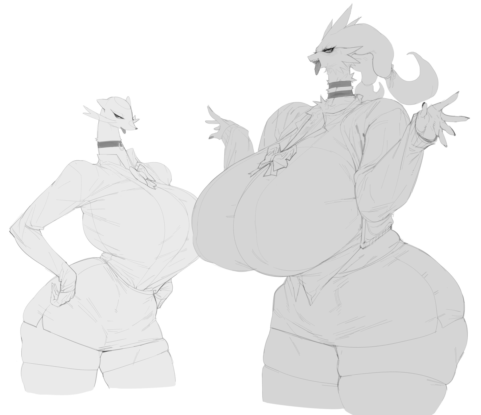 anthro, anthro only, breasts, breasts bigger than head, dragon, female, furred dragon, furry, huge breasts, hyper, hyper breasts, maotthat, mienshao, nintendo, pokemon, pokemon (species), reshiram, scalie, tagme