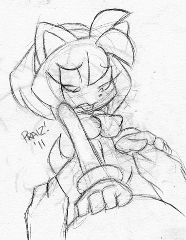 amy_rose anthro bracelet breasts female fur furry gloves hedgehog nipples nude praiz sega sonic_(series)