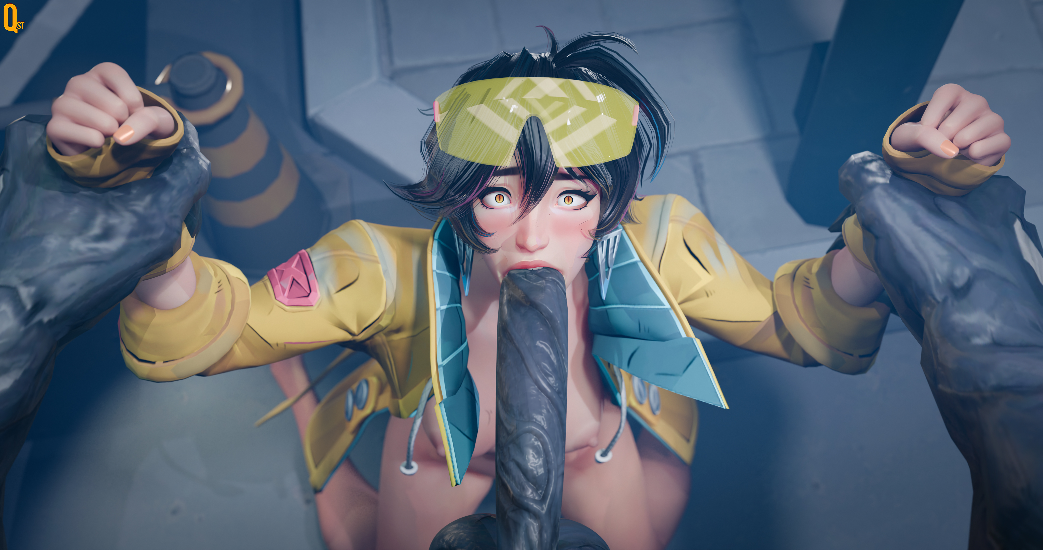 1boy, 1girls, 3d, black body, blowjob, duo, erection, fellatio, female, female focus, female penetrated, jubilation lee, jubilee, jubilee (marvel rivals), light skin, light-skinned female, male, male penetrating, male penetrating female, male/female, marvel, marvel comics, marvel rivals, oral, oral penetration, oral sex, penetration, penis, penis in mouth, qstt, sex, spider-man (series), straight, symbiote, unseen male face, venom (marvel rivals), venom (marvel), x-men