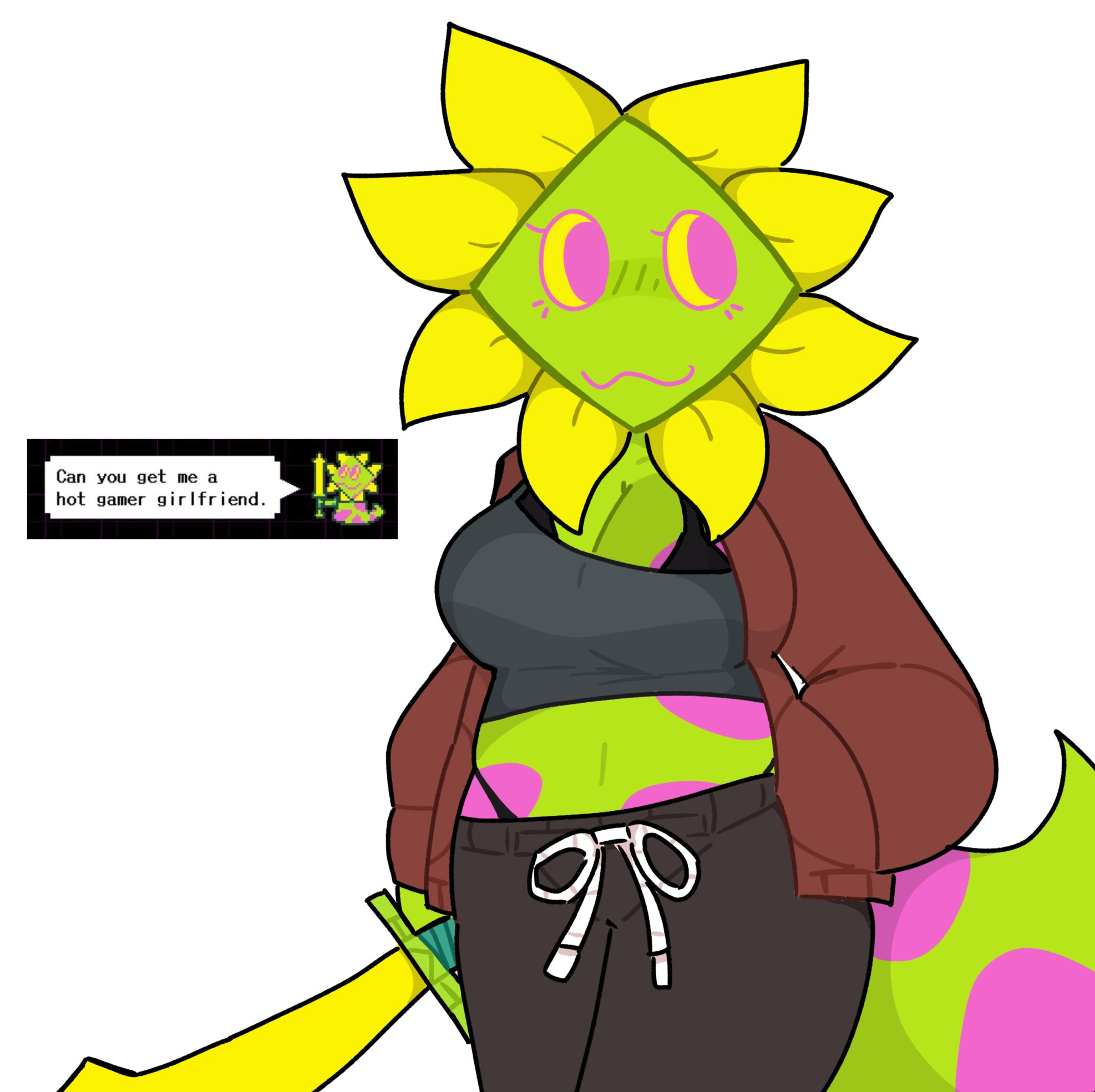 1girls, 2026, areola, areola slip, areola visible through clothing, areolae, areolae slip, areolae visible through clothing, bra, breasts, deltarune, deltarune chapter 5, female, female only, floradinn, tagme, tagme (artist), thighs