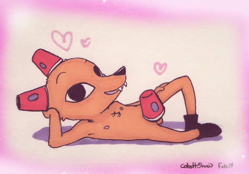 anthro armpits balls canine cup fatalfox fox gregg_(nitw) male male_only mammal night_in_the_woods solo video_games