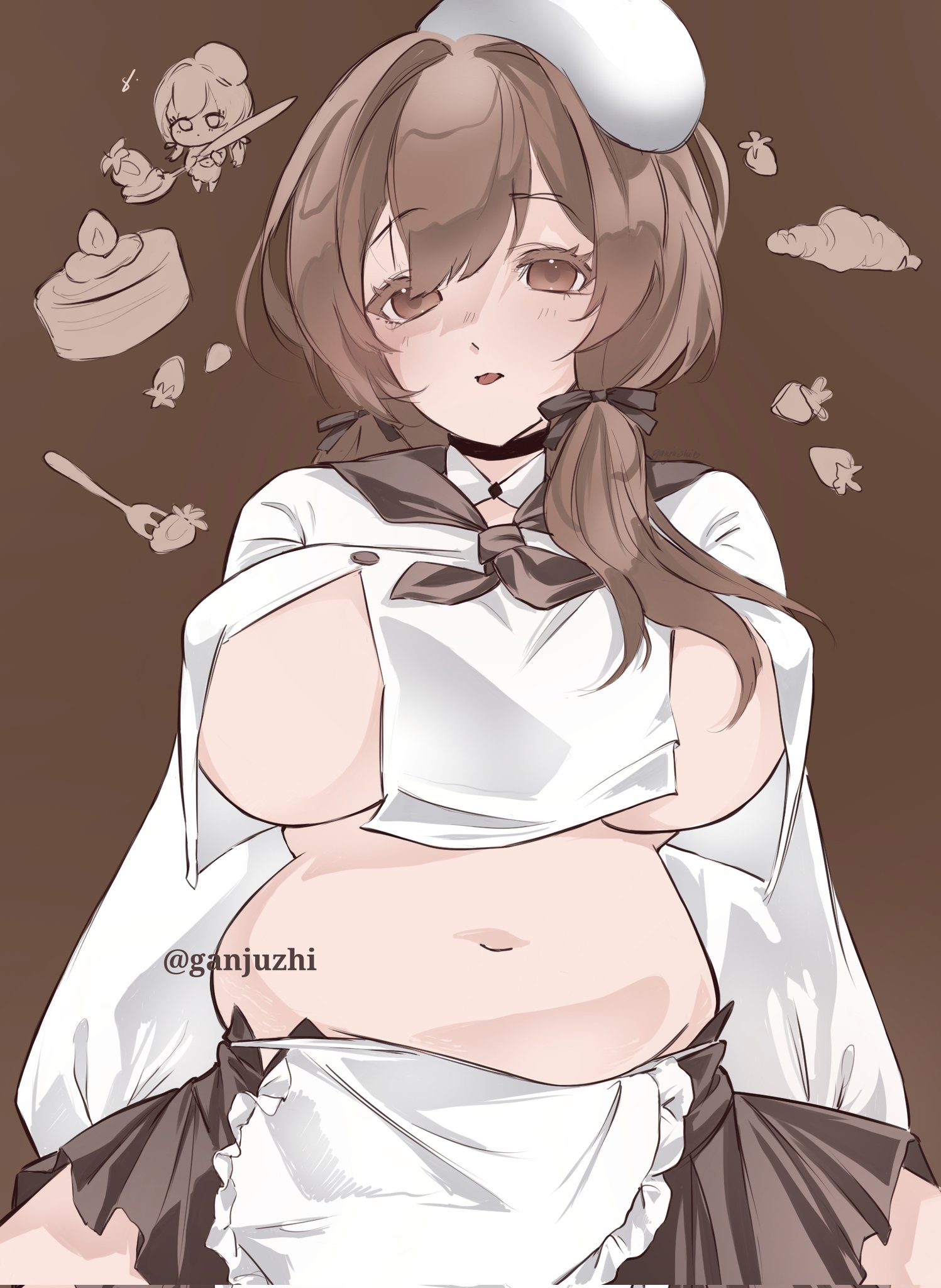 1girls, bready (nikke), breasts, chubby, clothed, female, ganjuzhii, goddess of victory: nikke, tagme