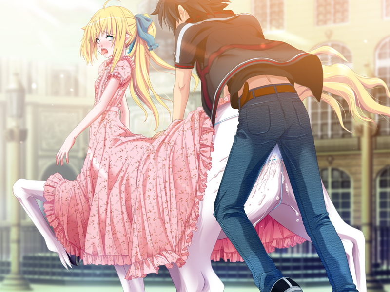 1boy 1girls ahe_gao black_hair blonde_hair boku_no_iinazuke_wa_monsterkko!? centaur centauress clothed clothed_sex clothing cum cum_inside cum_on_body dress duo equine equine_taur female from_behind_position hair horse horse_girl horse_tail human human_on_taur human_penetrating interspecies jeans larger_female larger_penetrated larger_taur long_hair male male_human/female_monster mammal monster monster_girl monster_girl_(genre) open_mouth pants penetration public sex size_difference smaller_human smaller_male solo_focus straight tagme taur taur_penetrated tongue tongue_out