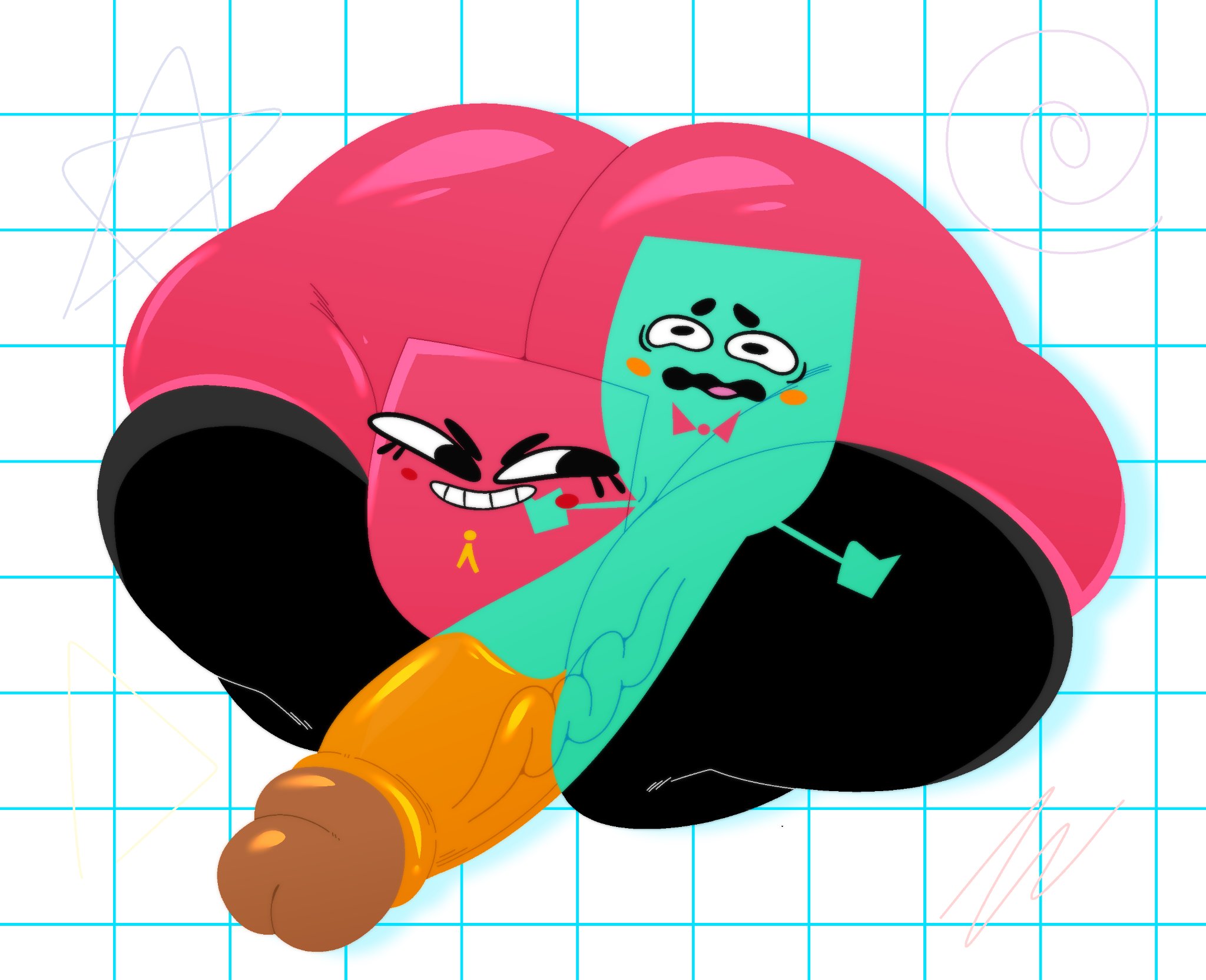 ass, big ass, big penis, clip (snipperclips), ekkokenight, facesitting, hyper, hyper ass, hyper cock, hyper penis, inanimate animate, male, massive ass, penis, snip (snipperclips), snipperclips, tagme