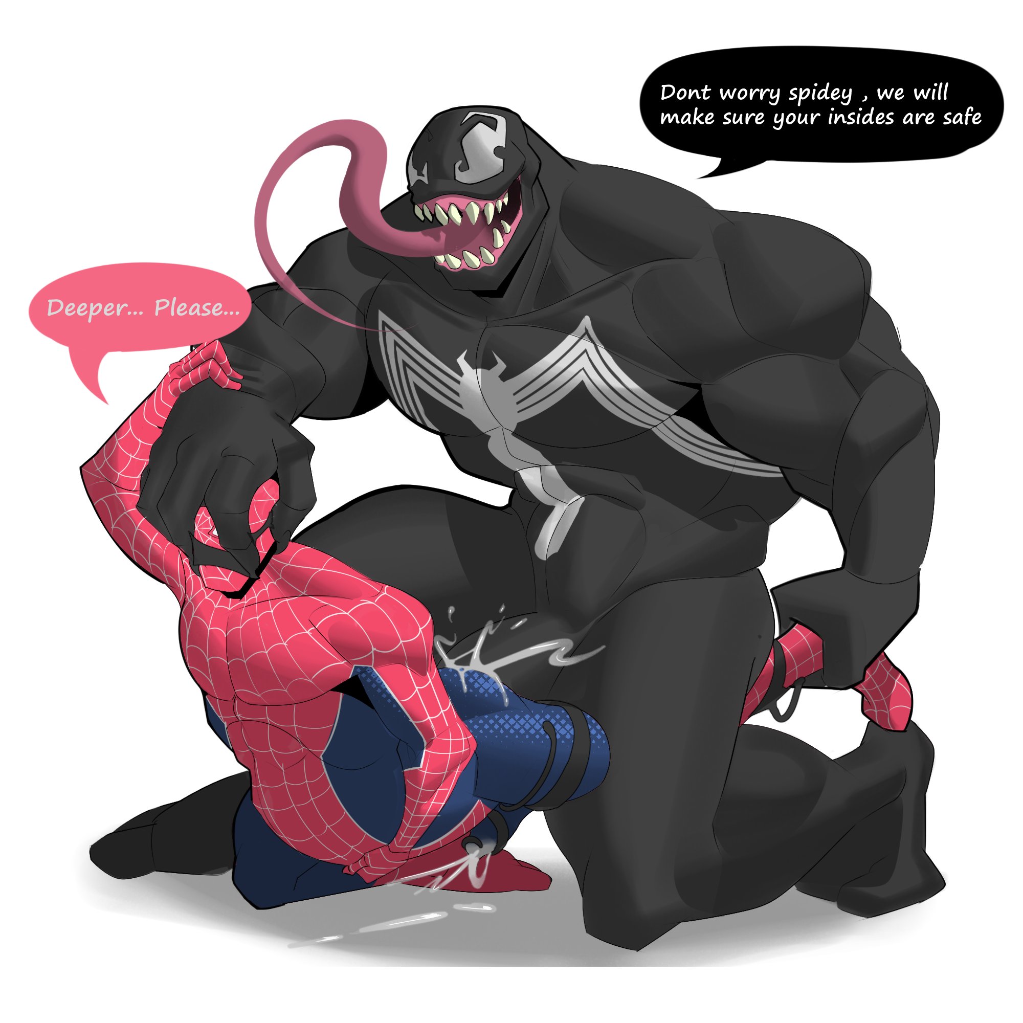 ass, creampie, cum, cum in ass, cum inside, eddie brock, gay, male, male only, male pregnancy, marvel, marvel comics, muscular, muscular male, orgasm, orgasm from anal, peter parker, pregnancy, pregnant, pregnant male, spider-man, spider-man (series), taurodin, venom (marvel), yaoi