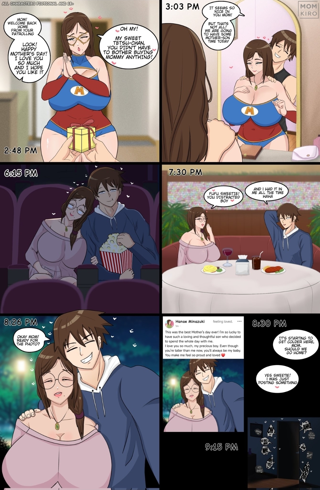 incest, momkiro, mother and son, original character, tagme