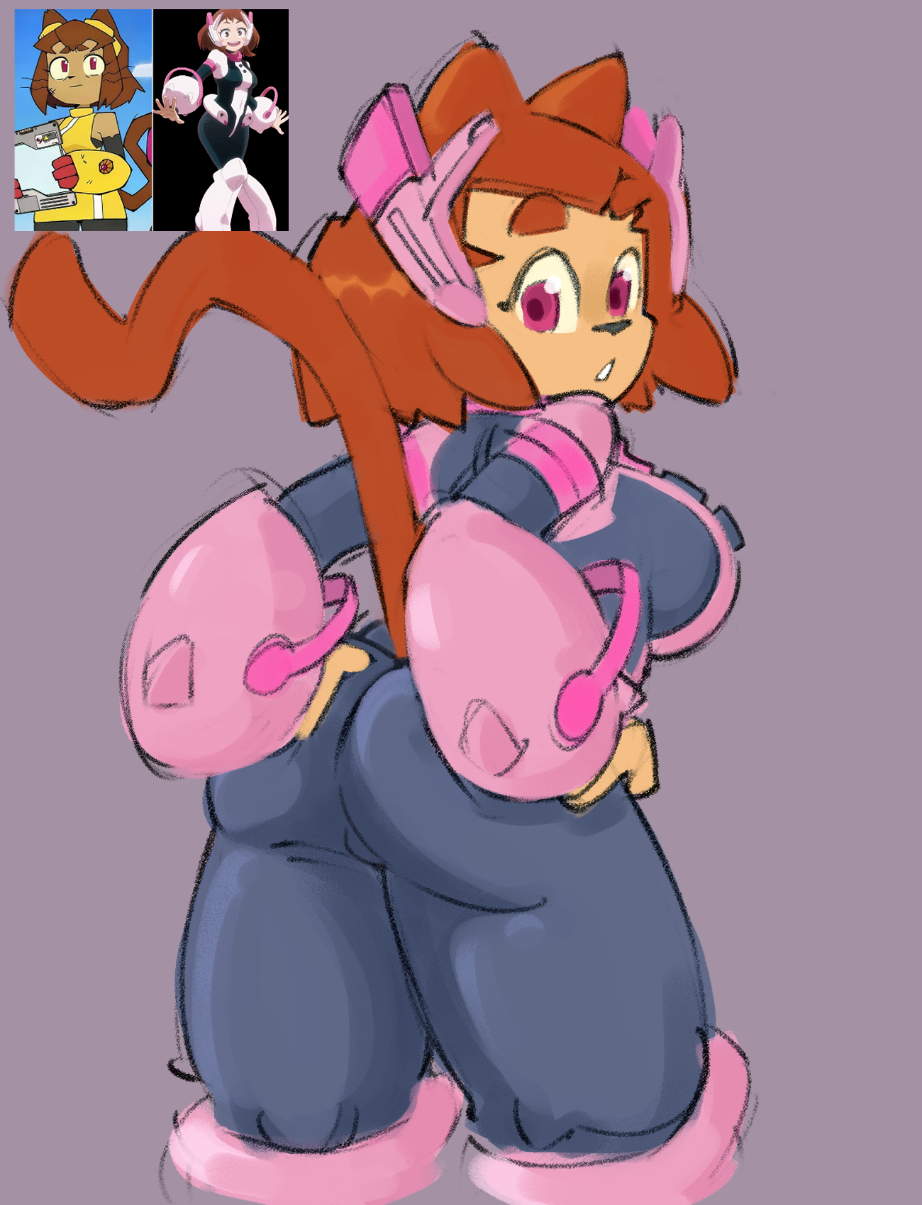 cadmio, cosplay, crossover, fanart, female, female only, gameoverse, glitch productions, kit (gameoverse), kit bodega, my hero academia, ochako uraraka, ochako uraraka (cosplay), solo