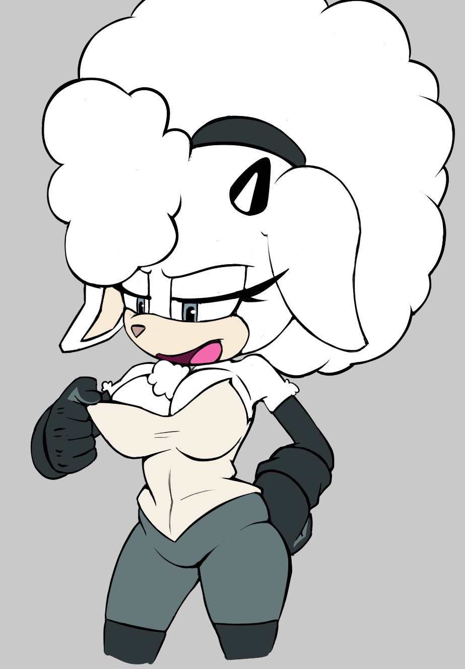 2d 2d_(artwork) 2d_artwork big_boobies big_breasts big_titties blue_eyes busty busty_female cleavage deliciouscake eyelashes gloves half-closed_eyes hourglass_figure lanolin_the_sheep large_breasts sega sheep_ears sheep_girl sonic_(series) sonic_the_hedgehog_(idw) sonic_the_hedgehog_(series) thin_waist tight_clothing whisper_the_wolf_(cosplay) wide_hips wide_thighs wool_(fur)