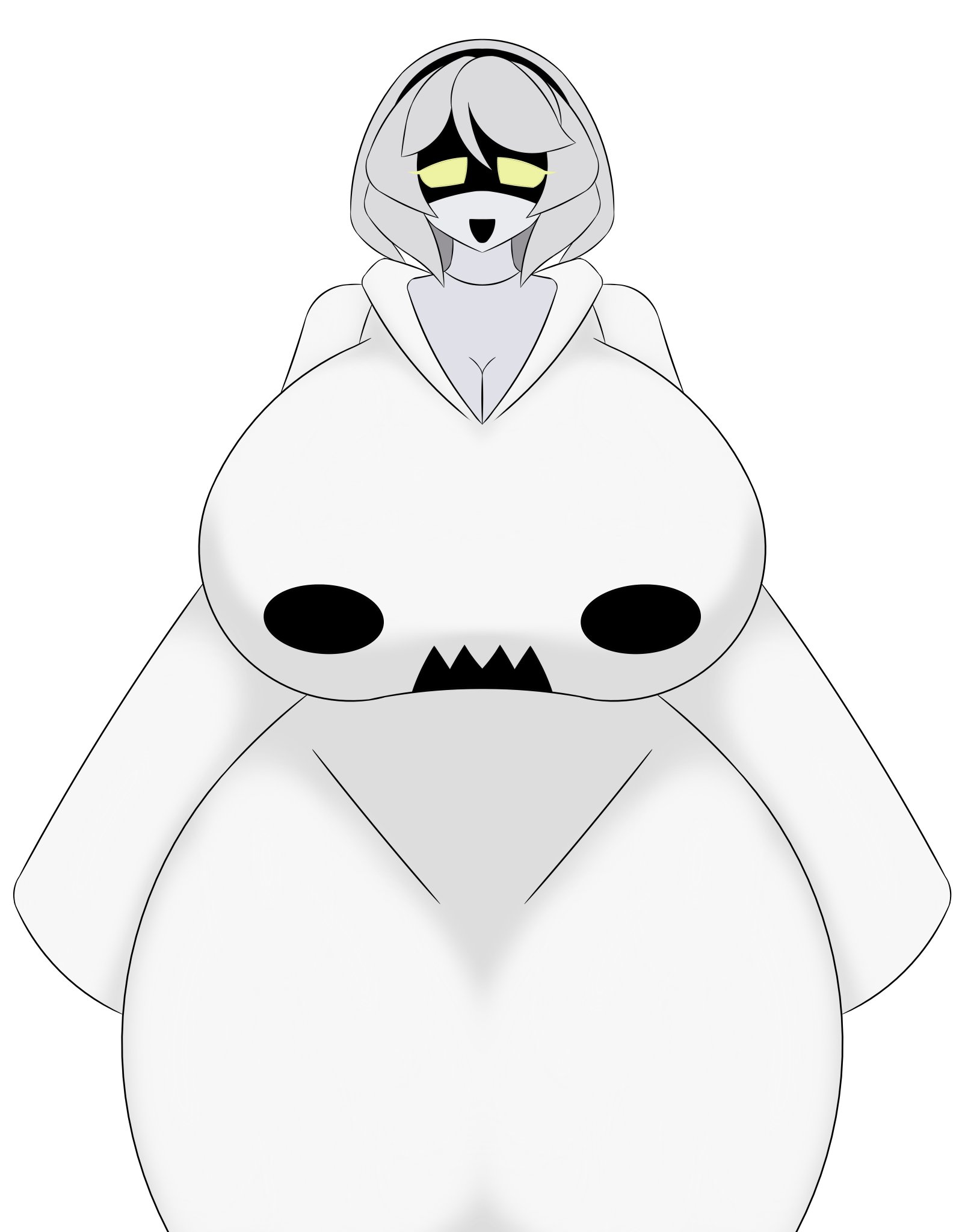 1girl, 1girls, baggy clothing, baggy shirt, big breasts, big tits, blank background, breasts, breasts bigger than head, delete alliance, dress, female, female focus, female only, giant breasts, giant tits, gigantic breasts, gigantic tits, huge breasts, huge tits, hype ass, hyper, hyper breasts, large breasts, large tits, long hair, looking at viewer, massive breasts, massive tits, murder drones, serial designation v, solo, solo female, solo focus, tits, tits bigger than head, v (murder drones), voluptuous, voluptuous body, voluptuous female, white background, white dress, white hair