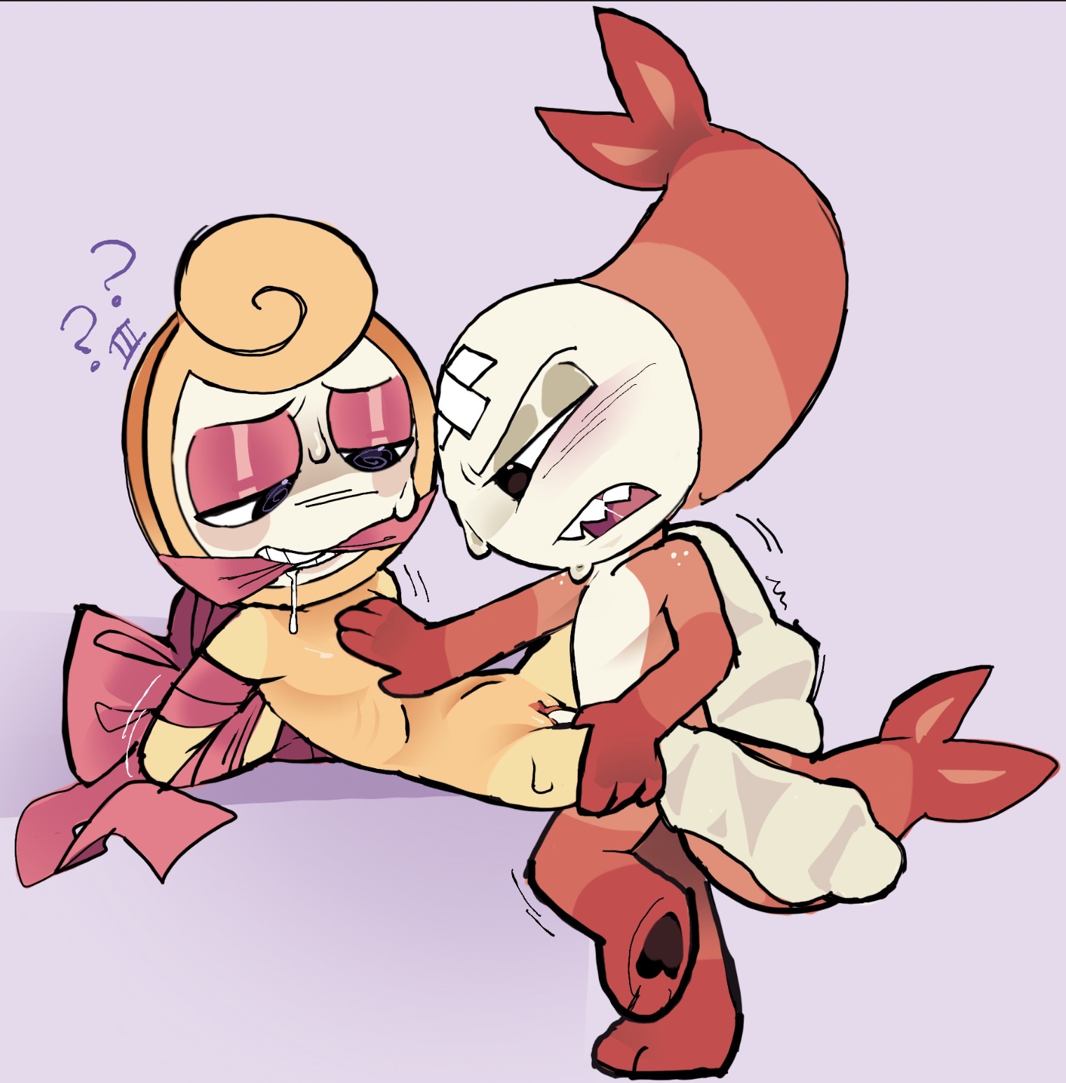 confused, cuntboy, dandy's world, dandy’s world, dandys world, dubious consent, femboy, femenine male, gay, gay sex, glisten (dandy's world), male on femboy, male penetrated, male penetrating, male/male, nonconsensual, pink bow, shrimpo (dandy's world), tied, tied arms, tied hands, tied up, trans man