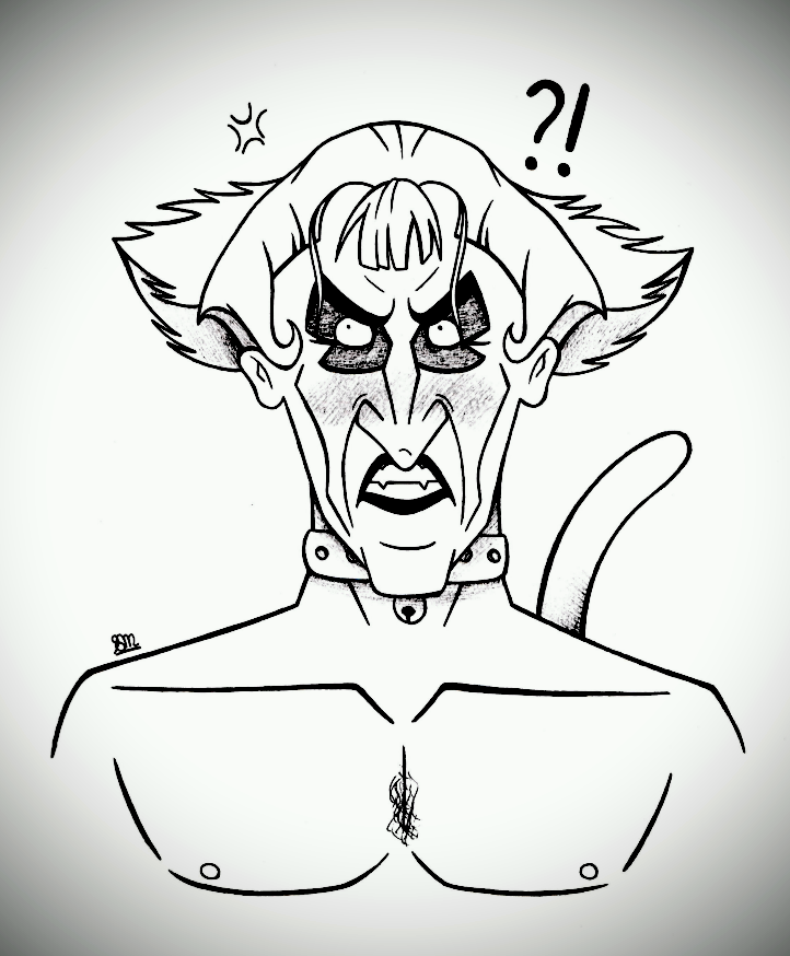 1boy angry_expression cat_ears cat_tail chest collar disney disney_villains judge_claude_frollo madamesam male male_only neko nipples pecs the_hunchback_of_notre_dame