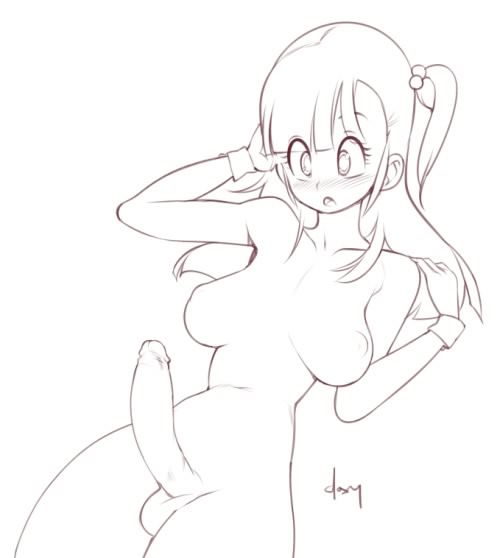 1futa, balls, breasts, bulma briefs, doxy, dragon ball, futa only, futanari, hourglass figure, intersex, penis, ponytail, solo, teenager, testicles, tied hair