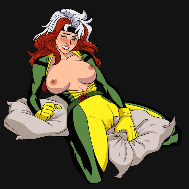 breasts marvel masturbating pillow_humping pillow_riding rogue_(x-men) solo tharrek wet_pussy x-men x-men_97