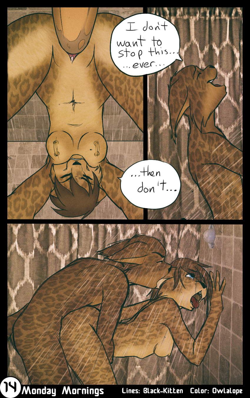 ... 2015 ahe_gao anthro bathroom bent_over black-kitten blush breasts brother brother_and_sister brown_fur brown_hair brown_theme clenched_teeth clitoris close-up collaboration comic dialogue duo english_text erection feline female from_behind_position fur hair hi_res high-angle_view incest inside internal looking_pleasured lynx male male_penetrating mammal moan nude open_mouth owlalope penetration penis pussy sex shower sibling sister straight teenager teeth text tongue twincest twins vaginal_penetration water wet young