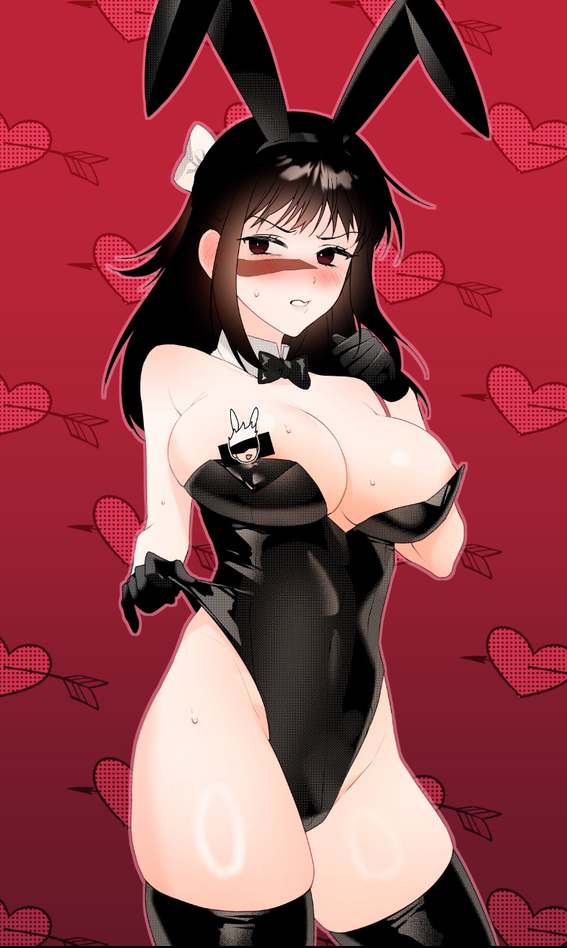 1girls big_breasts bunnysuit jujutsu_kaisen satoru_gojo utahime_iori