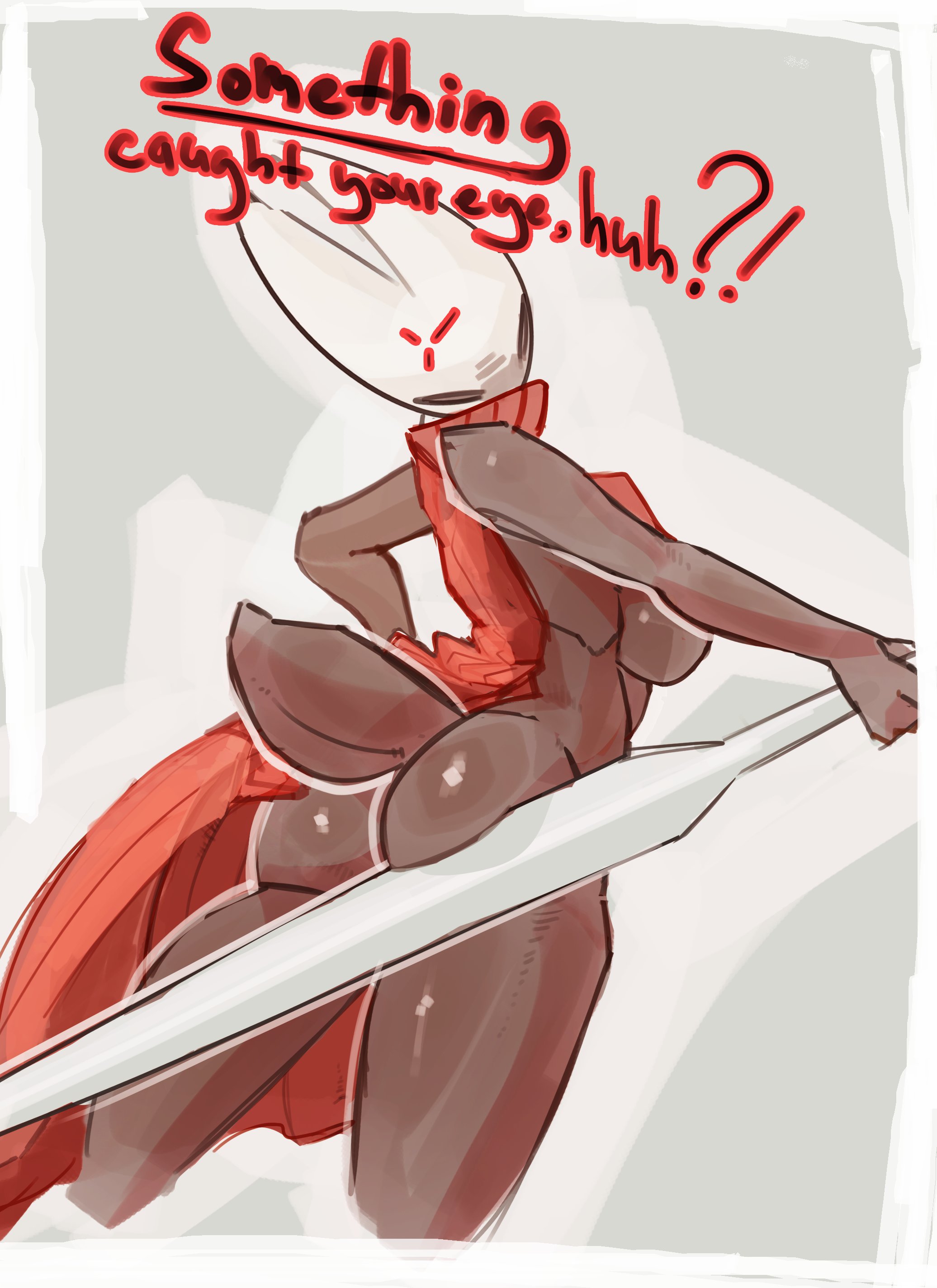 1girls, 2 horns, alternate body type, alternate breast size, arthropod, artist name, big ass, big breasts, big butt, black body, black skin, breasts, bubble ass, bubble butt, bug, bug girl, female, female only, hollow knight, hollow knight: silksong, hornet (hollow knight), large ass, large breasts, large butt, partb (artist), silksong, wip