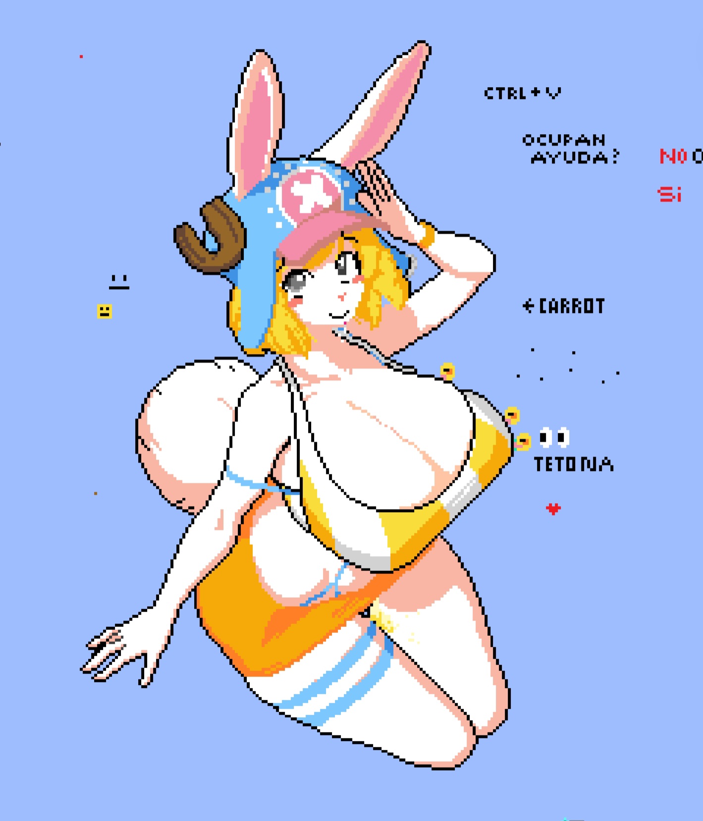 artist request, carrot (one piece), clothing, female, female only, one piece, pixel art, tagme, wplace