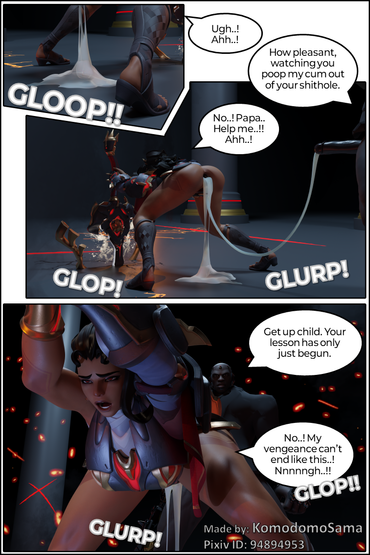 3d, anal, anal creampie, anal sex, caucasian female, comic, comic page, cumplosion, dark-skinned male, defeated, defeated heroine, doomfist, overwatch, overwatch 2, rape, raped female, semen in anus, vendetta, vendetta bartalotti