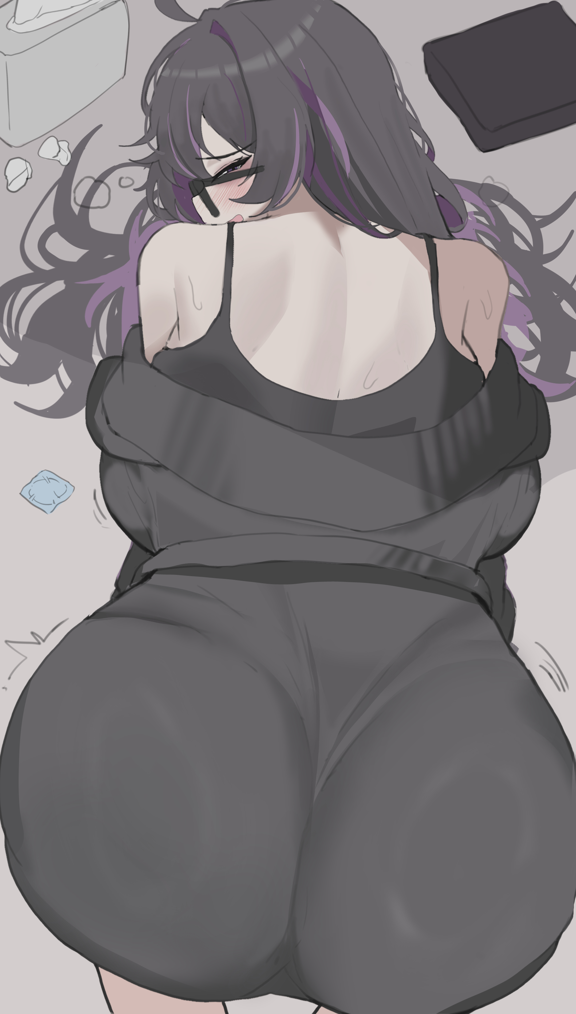 1girls, ass, breasts, fahufahu, female, female focus, female only, goddess of victory: nikke, label (nikke), large ass, large breasts, light skin, light-skinned female, looking at viewer, solo, thick thighs, thighs, wide hips