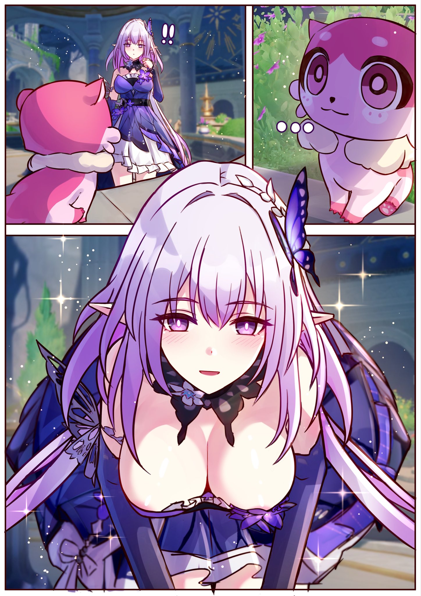 2026, areola slip, big breasts, castorice (gossamer flutter) (honkai: star rail), castorice (honkai: star rail), cleavage, honkai (series), honkai: star rail, huge breasts, jimpu6, tagme