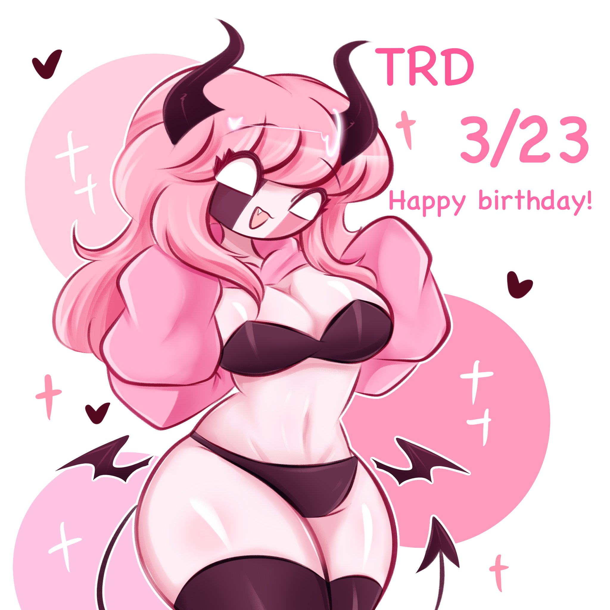 1girls, breasts, demon girl, friday night funkin, friday night funkin mod, sarvente (dokki.doodlez), sarvente (friday night funkin), solo, trd-yo, underwear