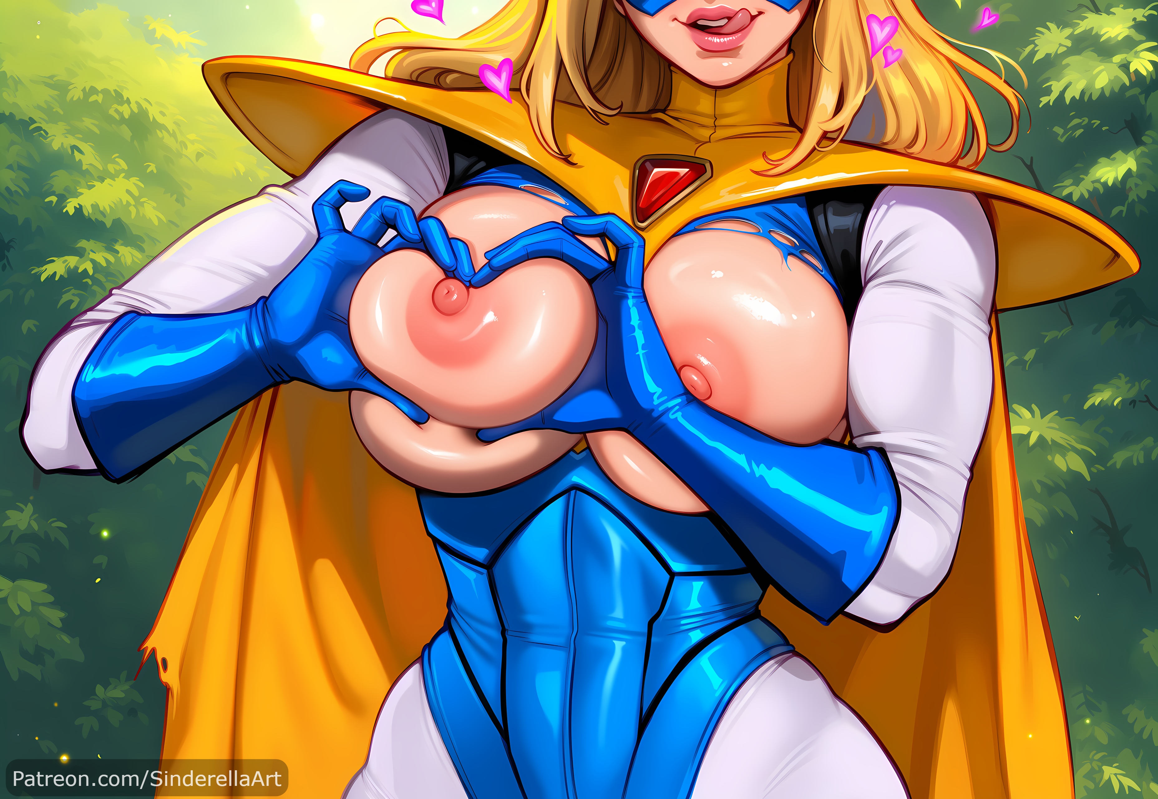 ai generated, blonde, blonde blazer, blonde female, blonde hair, blonde hair female, blue eyes, busty, commission, curvaceous, curvaceous body, curves, curvy, curvy body, curvy female, curvy figure, dispatch (game), heroine, hourglass figure, huge ass, huge breasts, light skin, light-skinned female, outdoors, patreon, patreon url, patreon username, public, sinderellaart, superhero, superheroine, tease, teasing viewer, thick, thick legs, thick thighs, voluptuous, voluptuous female