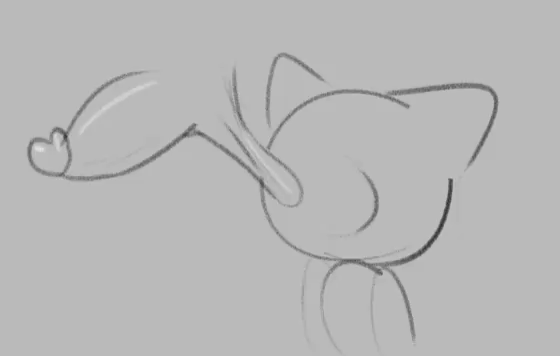 animated, anthro, ball sucking, balls, balls sucking, cat ears, drooling, greyscale, iamapoliceman, male, monochrome, sketch, sucking balls, sucking testicles, sweat, sweaty