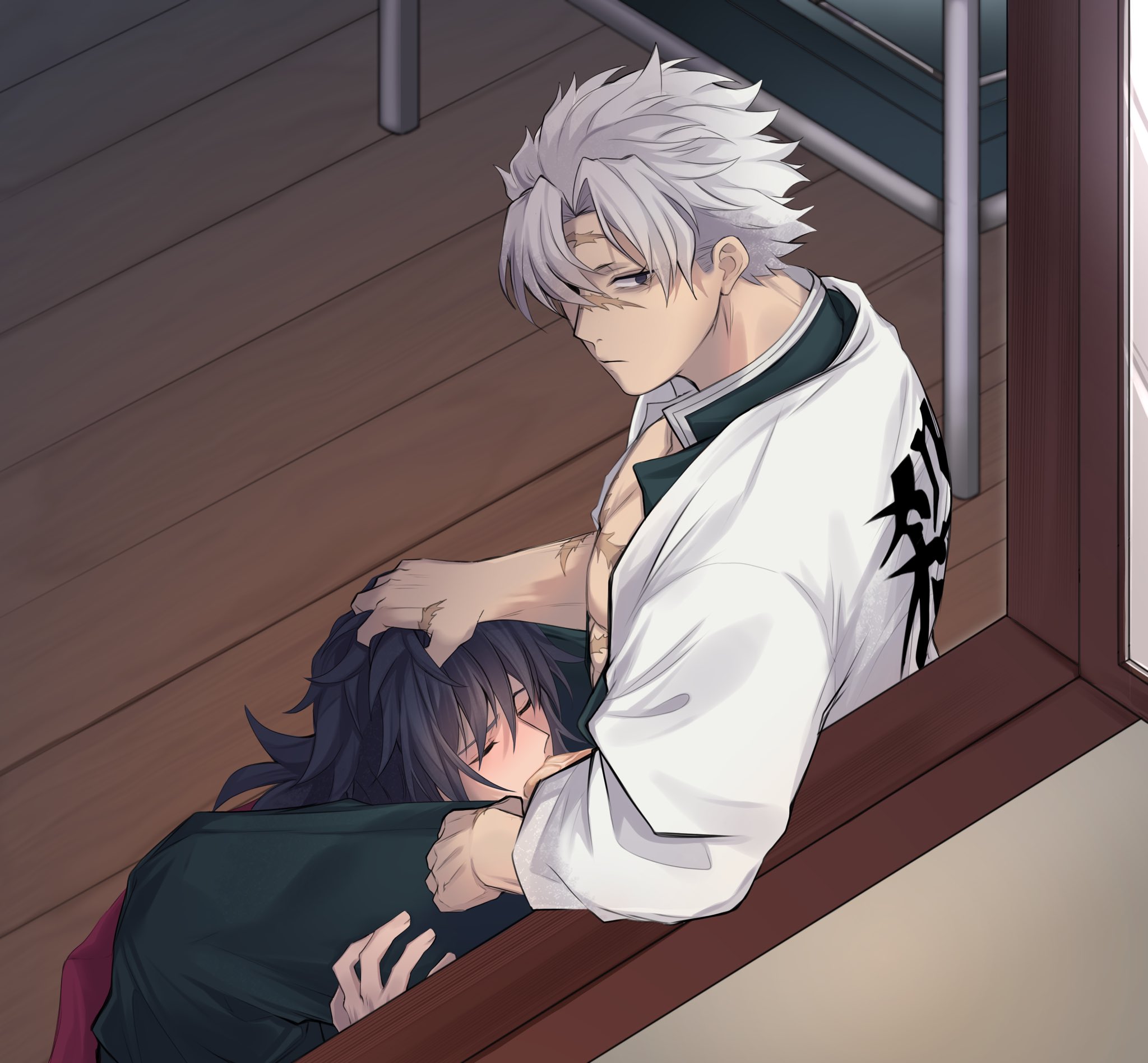 anime, demon slayer, gay, gay sex, kimetsu no yaiba, sanegiyuu, sanemi shinazugawa, tomioka giyuu