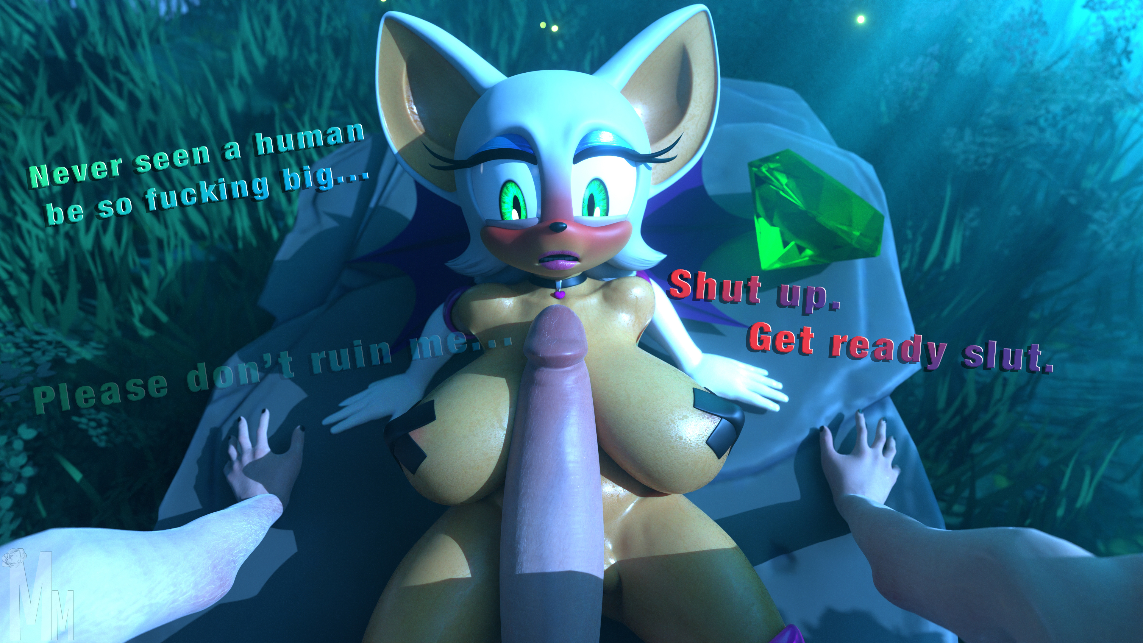 1boy, 1boy1girl, 1girls, 3d, 3d model, animal humanoid, anthro, ass, bat, bat girl, bat humanoid, big ass, big breasts, big thighs, breasts, breasts bigger than head, bust, busty, chest, curvaceous, curvy, curvy figure, female, femsub, hips, hourglass figure, huge ass, huge breasts, humanoid, large ass, large breasts, legs, light skin, light-skinned female, male, male/female, maledom, mature, mature female, mobian, mobian (species), mobian bat, modestmorning, nottanj, rouge the bat, rouge the bat (nottanj), sega, slim waist, sonic (series), sonic adventure 2, sonic the hedgehog (series), straight, thick, thick hips, thick legs, thick thighs, thighs, voluptuous, waist, wide hips, wide thighs