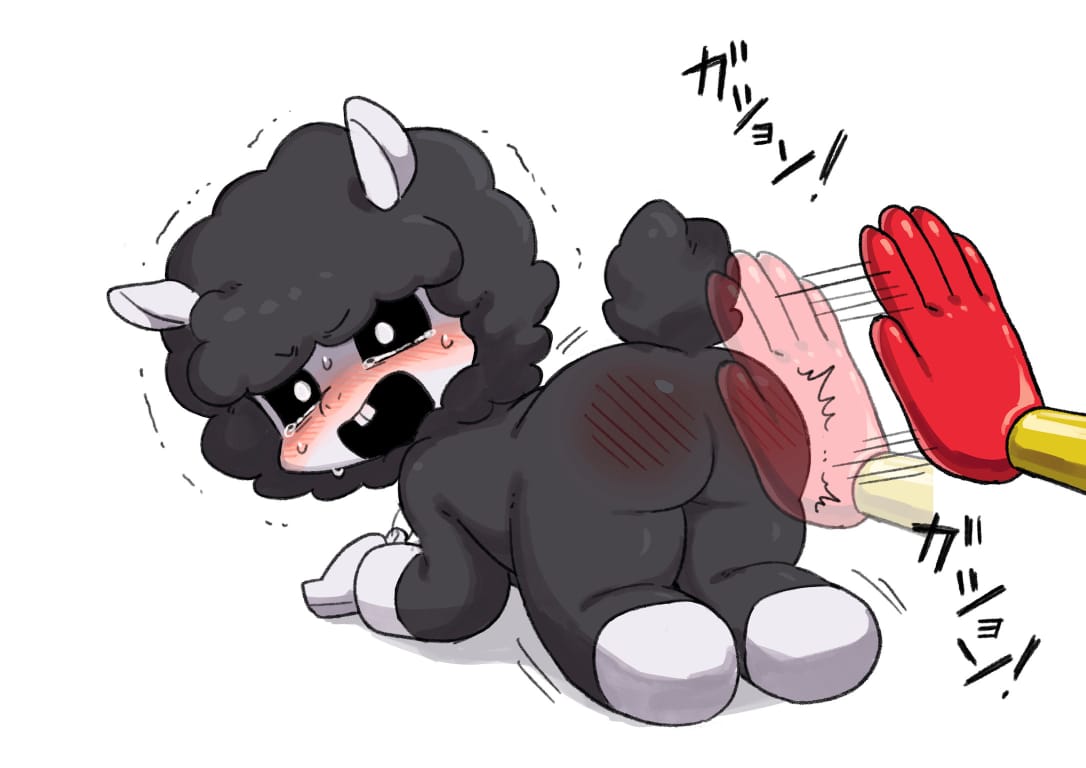 1boy, 1girls, 2025, 2025s, 2d, 2d (artwork), 2d artwork, absurd res, absurdres, all fours, anthro, anthro female, anthrofied, ass, baba chops, baba chops (poppy playtime), black body, black eyes, black fur, black hair, black sclera, black sheep, black tail, black wool, blush, blush lines, blushing, bovid, bovid humanoid, bovine, bovine ears, bovine girl, bovine humanoid, bovine tail, buck teeth, buckteeth, butcher (poppy playtime), butt, caprine, caprine ears, caprine humanoid, cotton tail, critters (poppy playtime), crying, curly hair, cute, digital art, digital drawing, digital drawing (artwork), digital media, digital media (artwork), digital painting, digital painting (artwork), faceless male, female, female anthro, female focus, fur, furry, furry female, hi res, hooves, jewelry, looking at viewer, male, mammal, mascot horror, mob entertainment, mob games, necklace, nightmare critters, no humans, on fours, open mouth, pendant, player (poppy playtime), poppy playtime, poppy playtime (chapter 4), protagonist (poppy playtime), pupils, rear view, sheep, sheep ears, sheep girl, sheep humanoid, sheep tail, sheepgirl, sheeps, short stack, shortstack, silver skull necklace, silver skull pendant, simple background, skull necklace, skull pendant, skull symbol, slapping ass, slapping butt, smiling critters, solo, solo female, solo focus, sweat, sweat on face, sweatdrop, sweatdrops, tagme, tail, teeth, thick, thick ass, thick butt, tongue, unseen character, unseen male face, video games, white background, white body, white ears, white eyes, white face, white hooves, white inner ear, white pupils, white skin, wool, wool (fur), wool hair