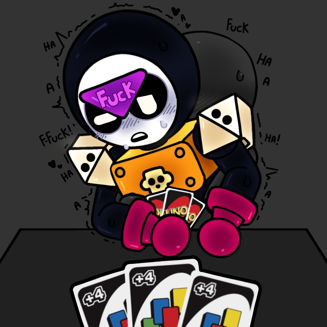 brawl sexy 112, brawl stars, cards, male, meeple (brawl stars), robot, robot boy, sex, sex from behind