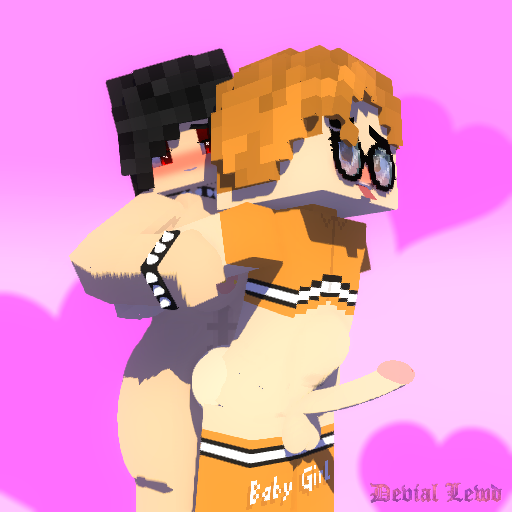 1boy 1futa 3d big_penis black_hair cute erection futa_on_male futa_penetrating_male glasses hung_bottom jorisdevillewd love mine-imator minecraft moaning naked_futanari orange_hair orange_socks orange_topwear red_eyes short_hair smile spiked_collar spiked_wristband tongue_out tummy_bulge white_skinned_futanari white_skinned_male