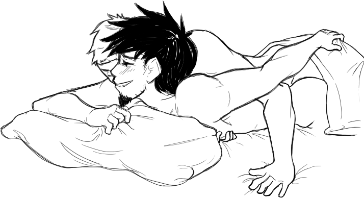 2017 2boys black_hair blanket gareth_mcgrillen gay goatee knife_party lineart male_only monochrome musician pendulum pendulum_(band) pillow real_person rob_swire spoon_position spooning tagme unknown_artist yaoi