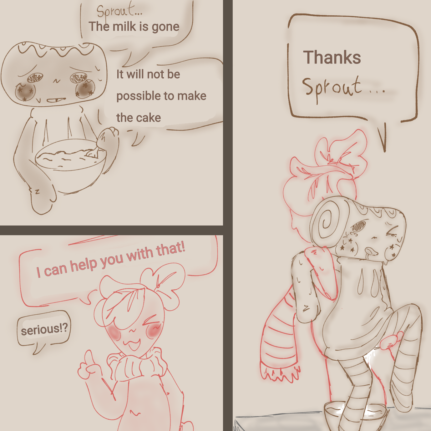 comic, cosmo (dandy's world), dandy's world, ricklilih, sprout (dandy's world)