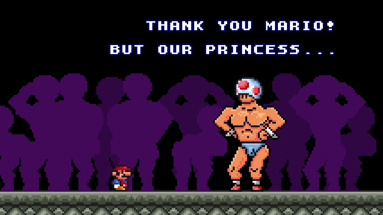 male_only mario mario_(series) muscles nintendo pixel_art strange super_mario_bros._3 toad_(mario)