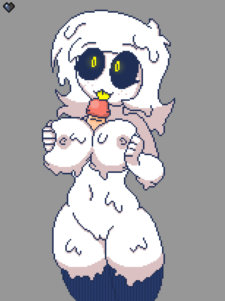 breasts delirium_(the_binding_of_isaac) naked naked_female paizuri pixel_art the_binding_of_isaac titfuck titjob video_games white_skin yellow_eyes