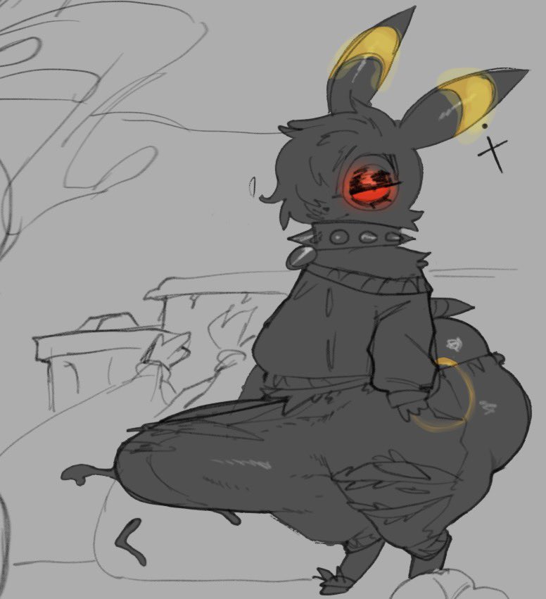 2d 2d_(artwork) 2d_artwork ass big_ass big_bulge big_butt boner bubble_ass bubble_butt bulge butt clothed clothed_male clothes clothing dumptruck_ass dumptruck_butt ear_ring erection garbage garbage_bags hair hair_over_one_eye ic0nmon looking_at_viewer pokemon precum pubic_hair_peek red_eye short_hair spiked_collar tagme taro_(evilpenislair) teapot_(body_type) thick thick_ass thick_thighs thighs