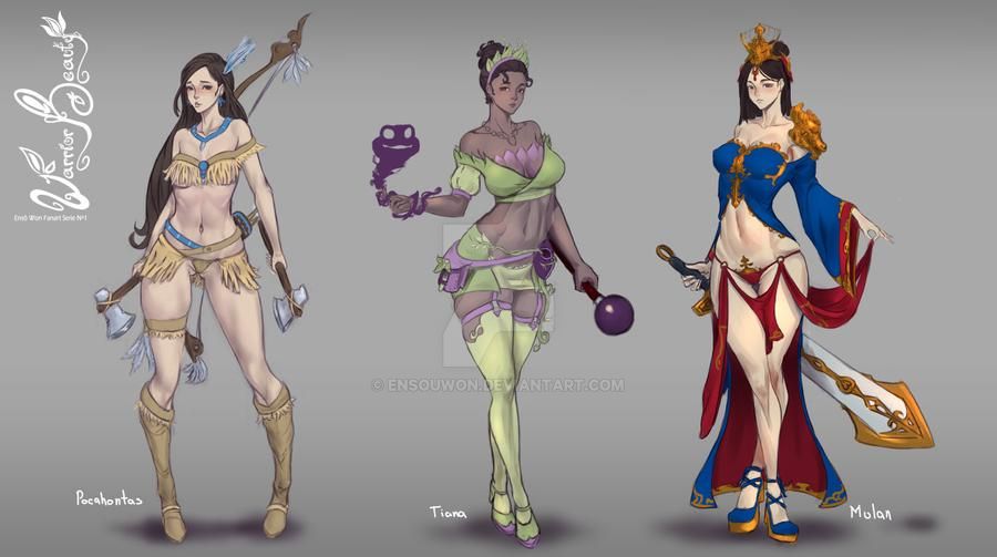 3girls asian axe belly black_hair boots bow_(weapon) chinese_clothes clothing crossover dark-skinned_female disney disney_princess ensouwon fa_mulan feather_in_hair female female_only garter_belt headdress high_heels human large_breasts loincloth medium_breasts miniskirt mulan multiple_girls native_american navel necklace pocahontas pocahontas_(character) royalty stockings sword the_princess_and_the_frog tiana