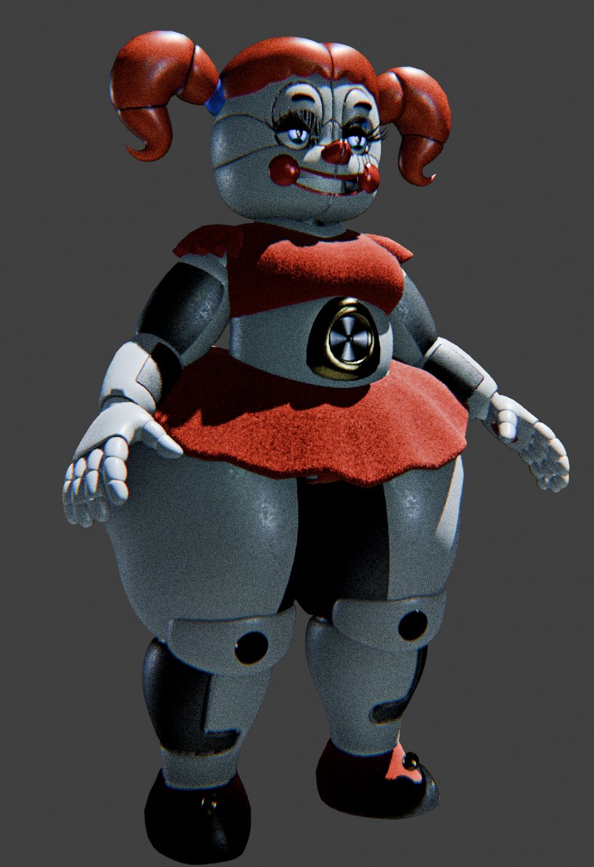 3d, baby (fnafsl), blue eyes, circus baby, circus baby (fnaf), circus baby (original), circus baybee (jordevoir), coolbeanoishere, five nights at freddy's, fnaf, model, sister location, solo, tagme, thick thighs