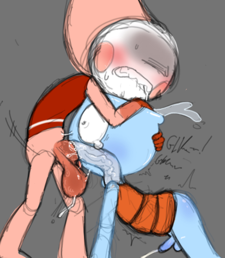 blue body, crying with eyes open, cumming, cumming from oral, cumming while penetrating, dandy's world, dandys world, dandysseat, finn (dandy's world), fishbowl, glass body, hyper, hyper balls, hyper penis, moaning, multicolored body, onomatopoeia, orange topwear, pink body, red body, red topwear, roblox, roblox game, salivating, shadowed eyes, sharp teeth, shrimpo (dandy's world), tagme, x-ray, xray, xray view