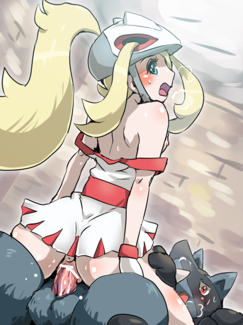 1boy, 1girls, anthro, anus, areolae, armpits, balls, bare shoulders, black fur, blonde hair, blue eyes, blue fur, blush, boris (noborhys), breasts, breasts out, canine, clothes, clothing, duo, erection, eyelashes, female, female human, fur, hair, holding, human, interspecies, korrina (pokemon), leg grab, long hair, lucario, male, male lucario, male pokemon, male pokemon/female human, male/female, mammal, nintendo, nipples, open mouth, paws, penetration, penis, pokemon, pokemon (species), pokemon xy, pokephilia, pussy, red eyes, sex, simple background, spread legs, straight, sweat, testicles, tongue, vaginal penetration, video games, yellow fur