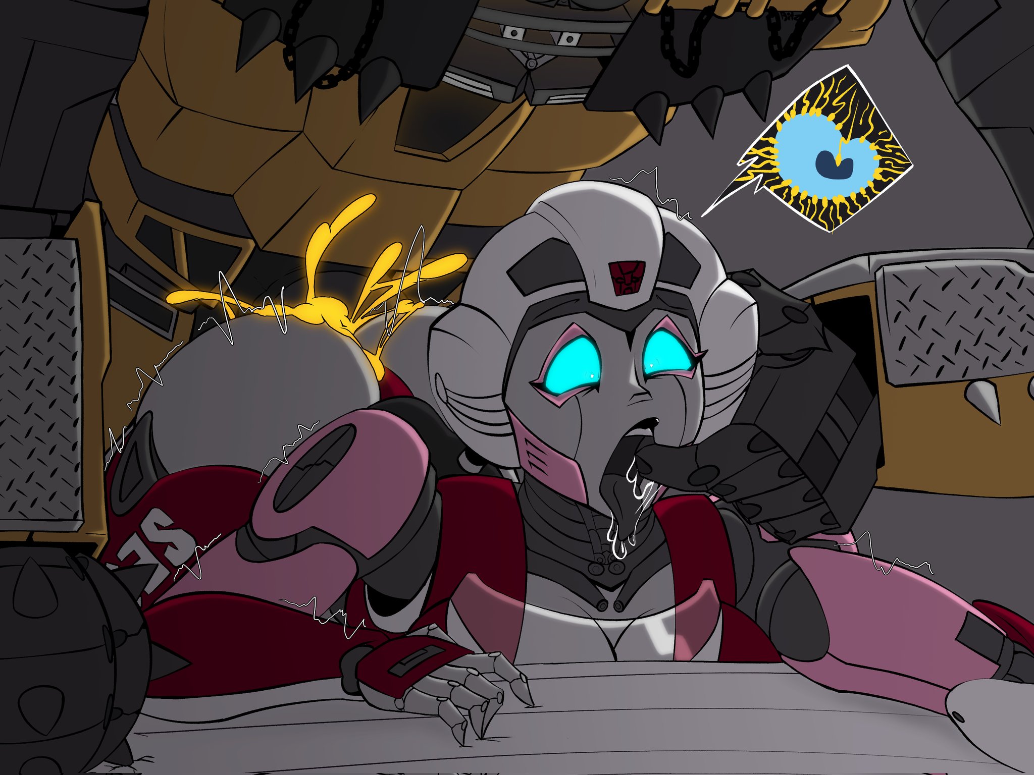 arcee, arcee (rotb), ass, ass up, battletrap, bent over, big ass, big butt, censoredbitz, cleavage, cum, cum in pussy, defeated, defeated heroine, dominant male, dubious consent, fat ass, fat butt, female, fucked from behind, fucked into submission, fucked silly, hand in mouth, heroine, impregnation, larger female, male, moaning, moaning in pleasure, penis in pussy, questionable consent, shorter female, smaller female, straight, submissive female, taller female, thick ass, thick butt, transformers, transformers rise of the beasts, vaginal penetration, vaginal sex, yellow cum