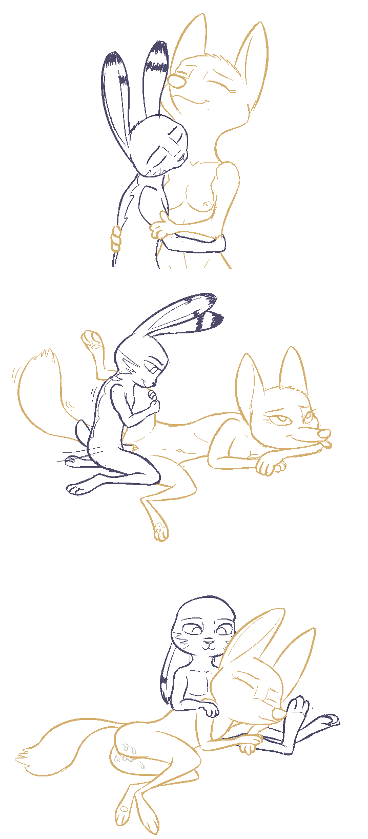 2017 anthro arctic_fox breasts canine comic cum disney duo female fox hug jack_savage lagomorph leg_glider_position looking_pleasured male mammal navel nude penetration penis pussy rabbit raised_leg restricted_palette sex simple_background skye_(zootopia) small_breasts tggeko tongue tongue_out vaginal_penetration white_background zootopia