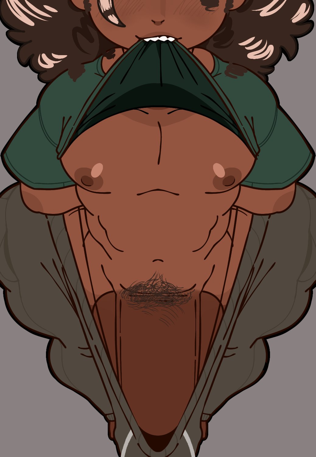 1boy, bulge, dio (megokinho), femboy, huge cock, human, male, male only, megokinho, pubic hair, wide hips